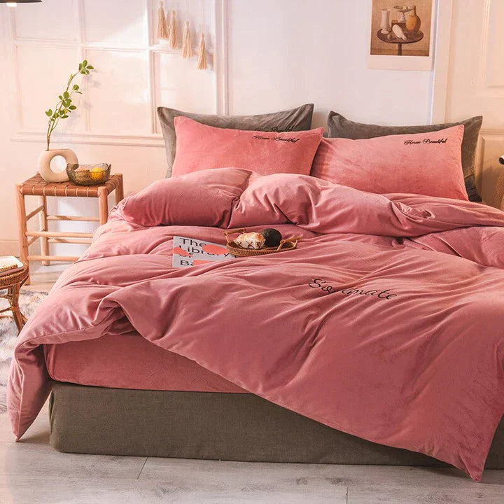 SilkCloud Fleece Duvet Cover - Cozy Bedding Set