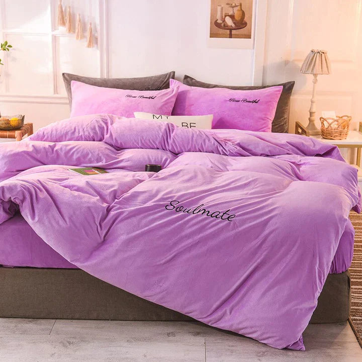 SilkCloud Fleece Duvet Cover - Cozy Bedding Set