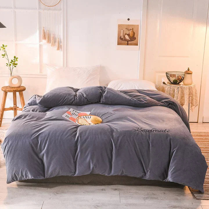 SilkCloud Fleece Duvet Cover - Cozy Bedding Set
