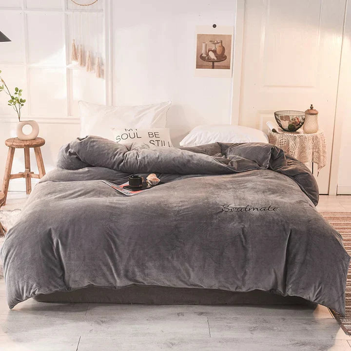 SilkCloud Fleece Duvet Cover - Cozy Bedding Set