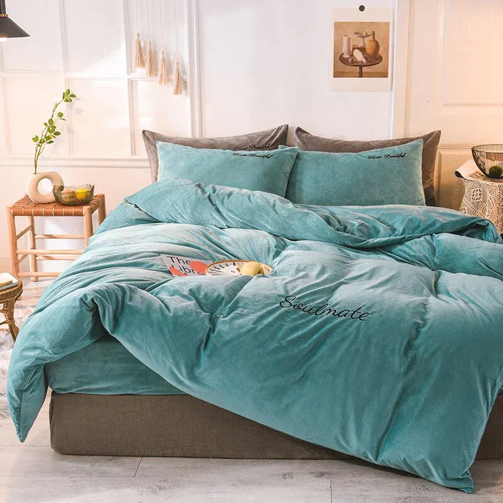 SilkCloud Fleece Duvet Cover - Cozy Bedding Set
