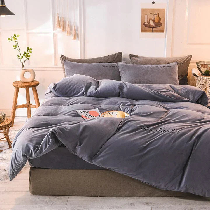 SilkCloud Fleece Duvet Cover - Cozy Bedding Set