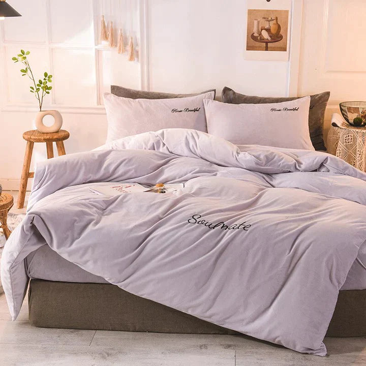 SilkCloud Fleece Duvet Cover - Cozy Bedding Set