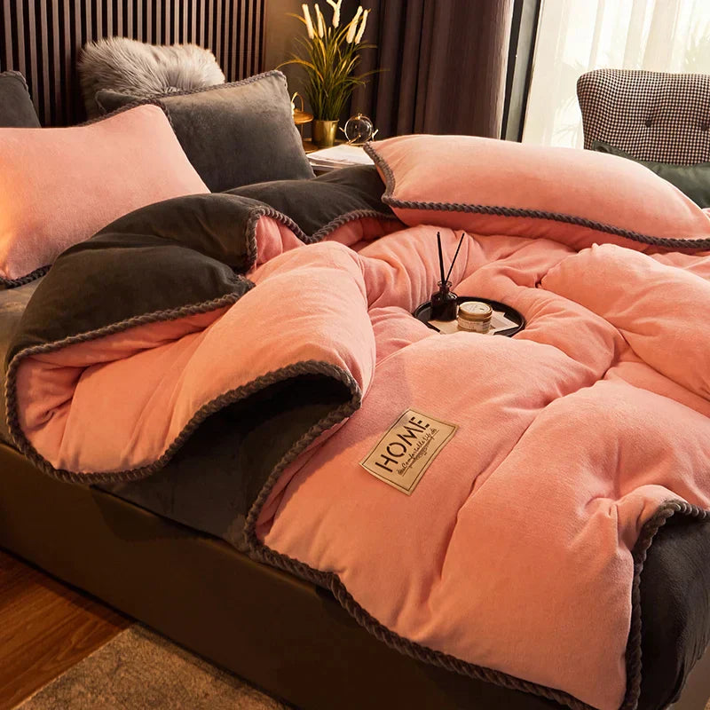PlushHaven Fleece Duvet Set - King Size Warmth