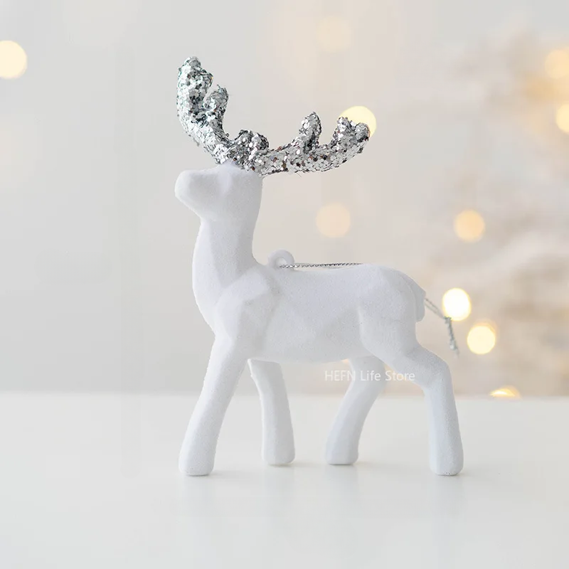FrostDeer Glitter Deer Ornament - Luxe Christmas Decor