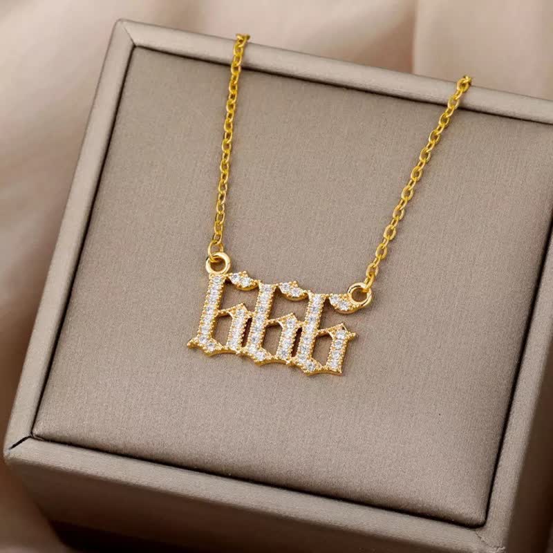 Zirconia - Angel Numbers Necklace for Women