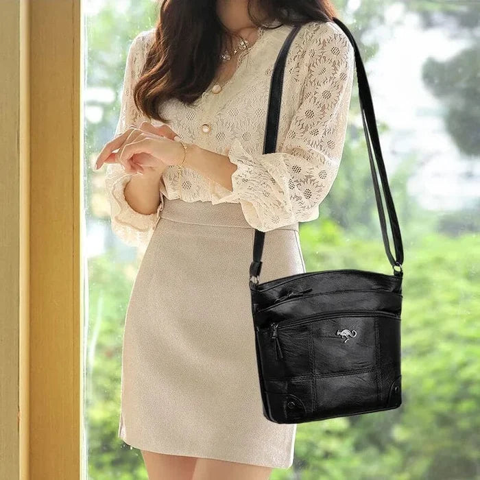 LuxuryCarry - Spacious Vegan Leather Shoulder Bag