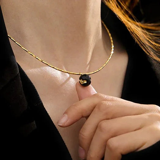 Iris - Vintage Gold-Dipped Statement Necklace for Women