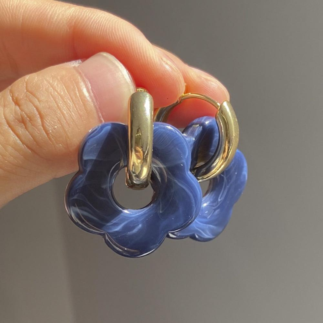 Valeria - Gold Flower Earrings for Women