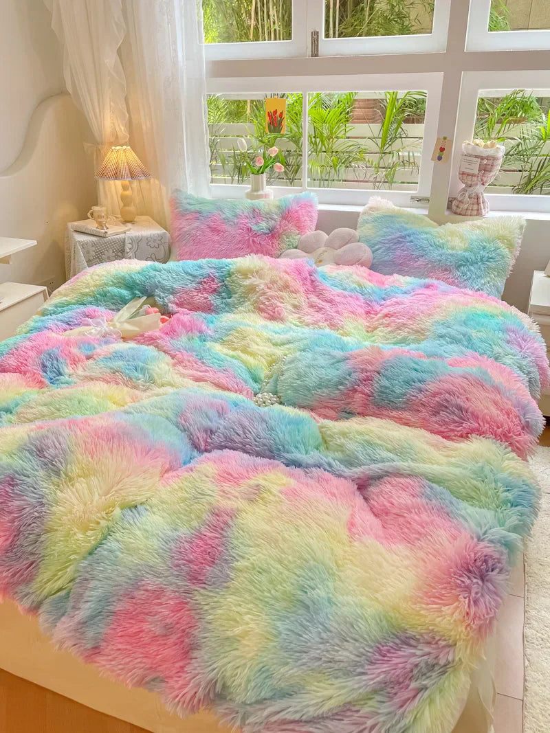 FluffCandy Duvet Set - Long-Hair Winter Warmth