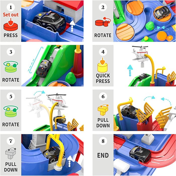 RescueTrack Adventure Set - Educational Toddler Activity Track