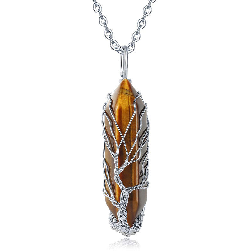 Elara - Tree of Life Crystal Gemstone Necklace for Women