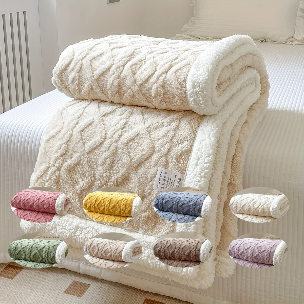 Reversible Fleece Blanket - Cozy Warm Comfort