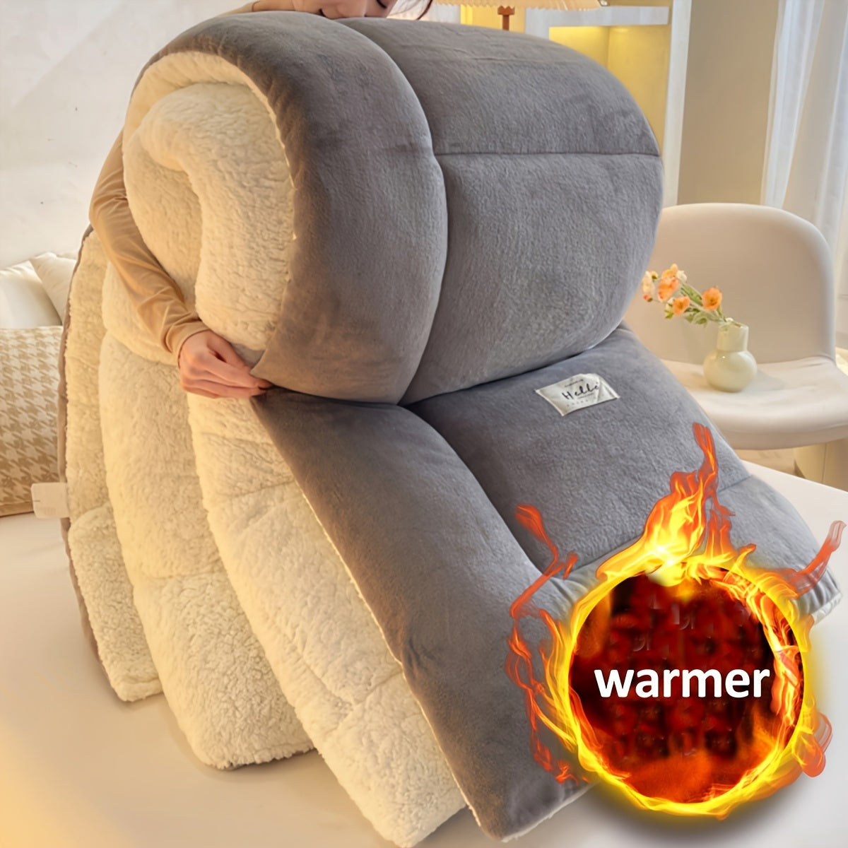Cabin Sherpa Fleece Comforter - Cozy Warm