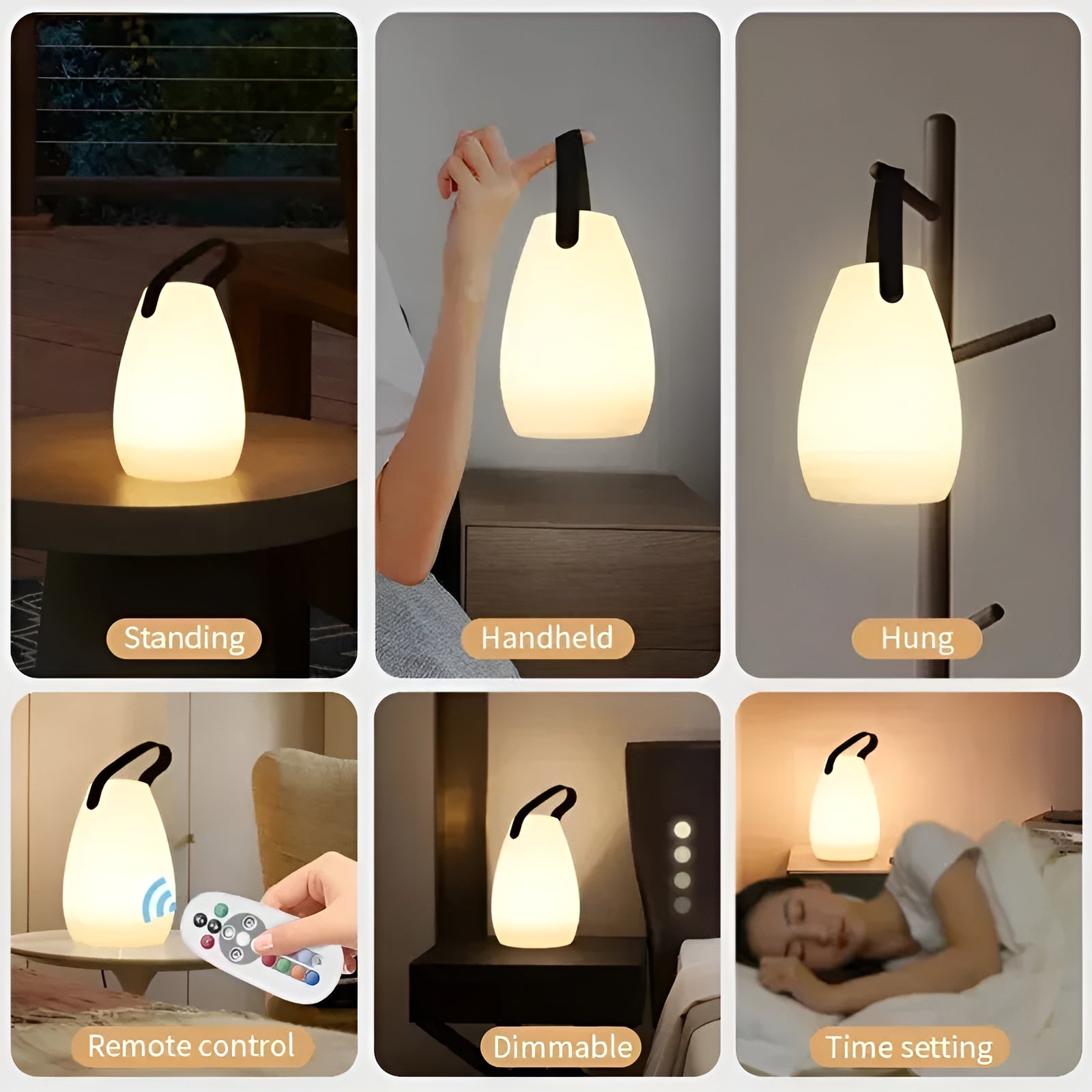 LuminaGlow Portable LED Lamp - Waterproof RGB Outdoor Light