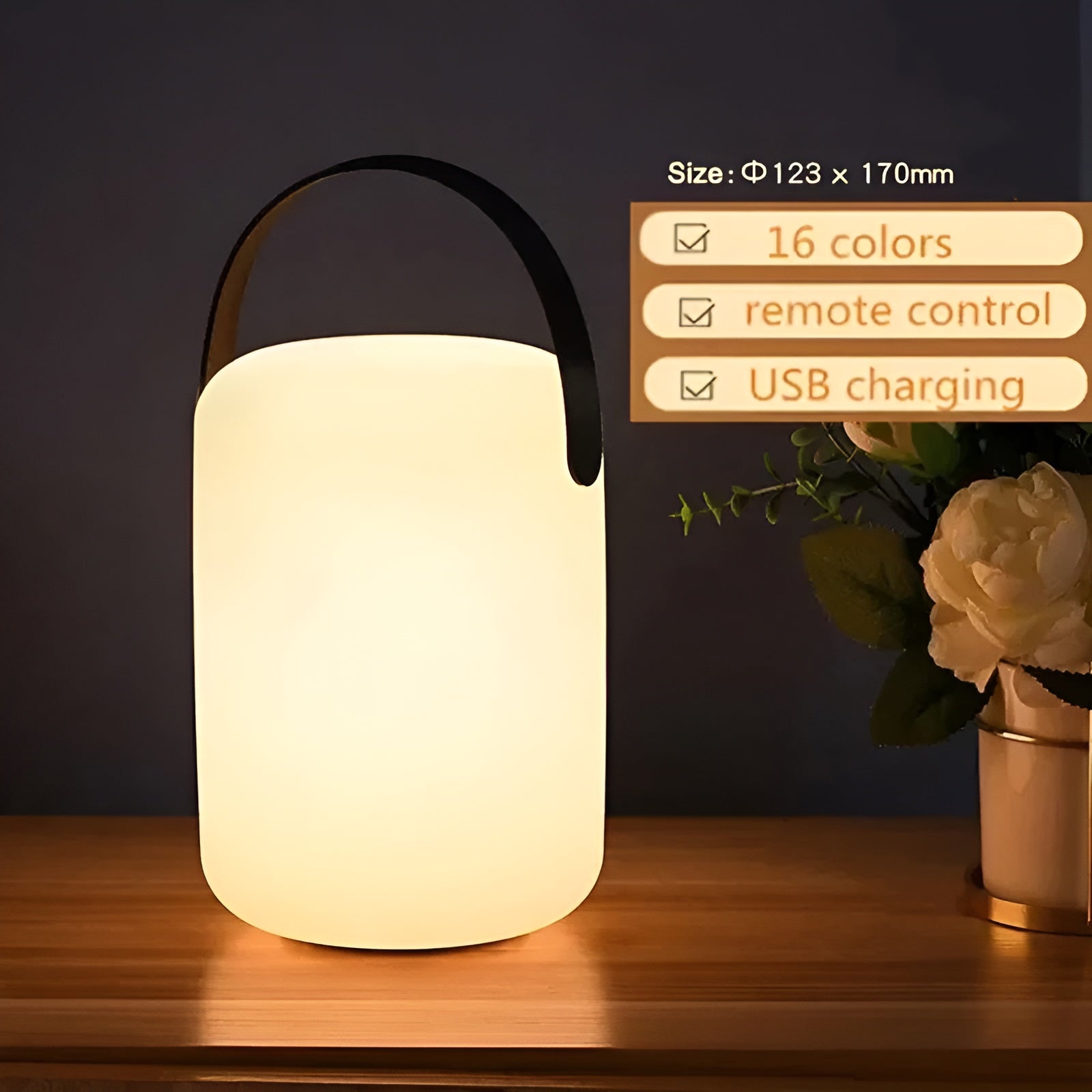 LuminaGlow Portable LED Lamp - Waterproof RGB Outdoor Light