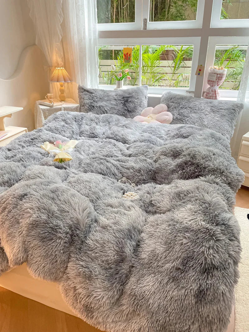 FluffCandy Duvet Set - Long-Hair Winter Warmth
