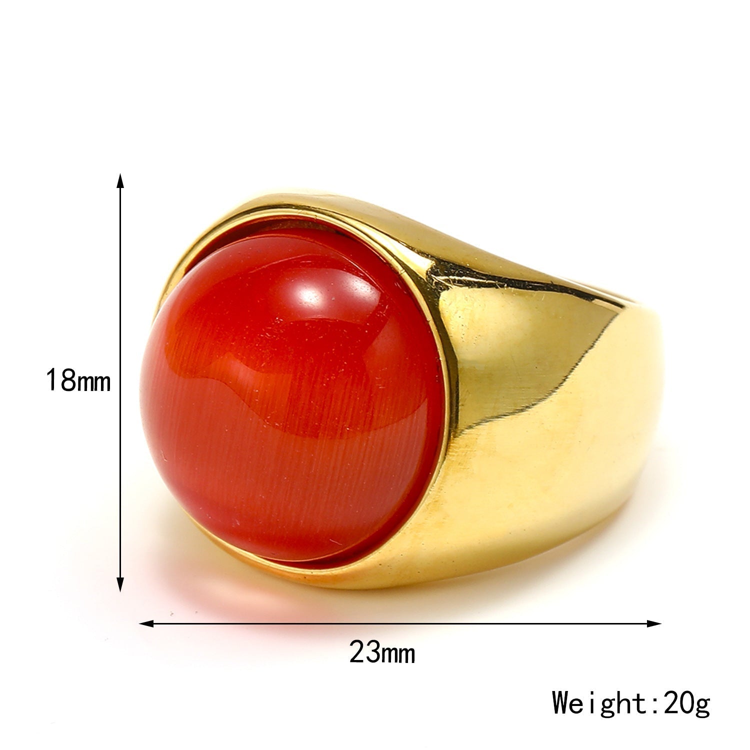 Large Cat's Eye - Gemstone Ring for Women