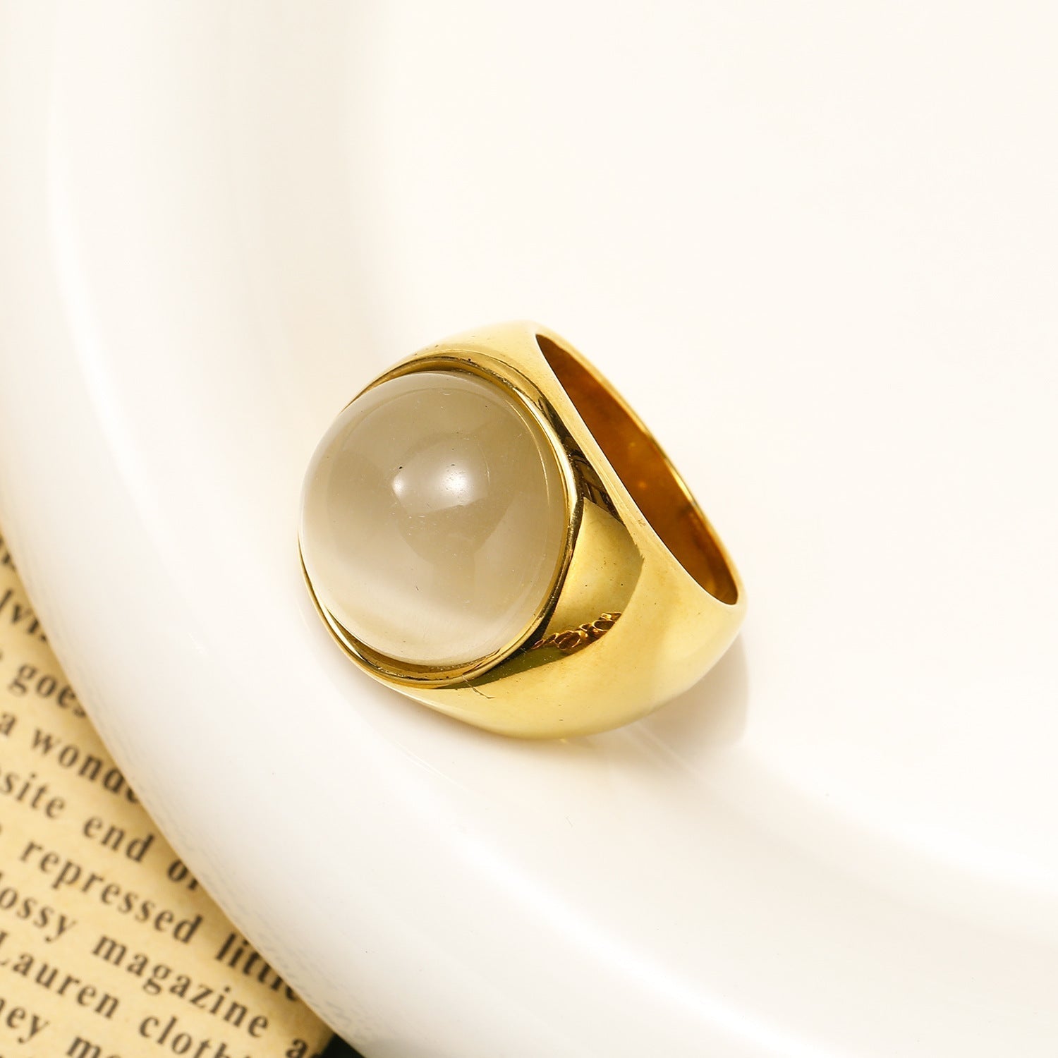 Large Cat's Eye - Gemstone Ring for Women