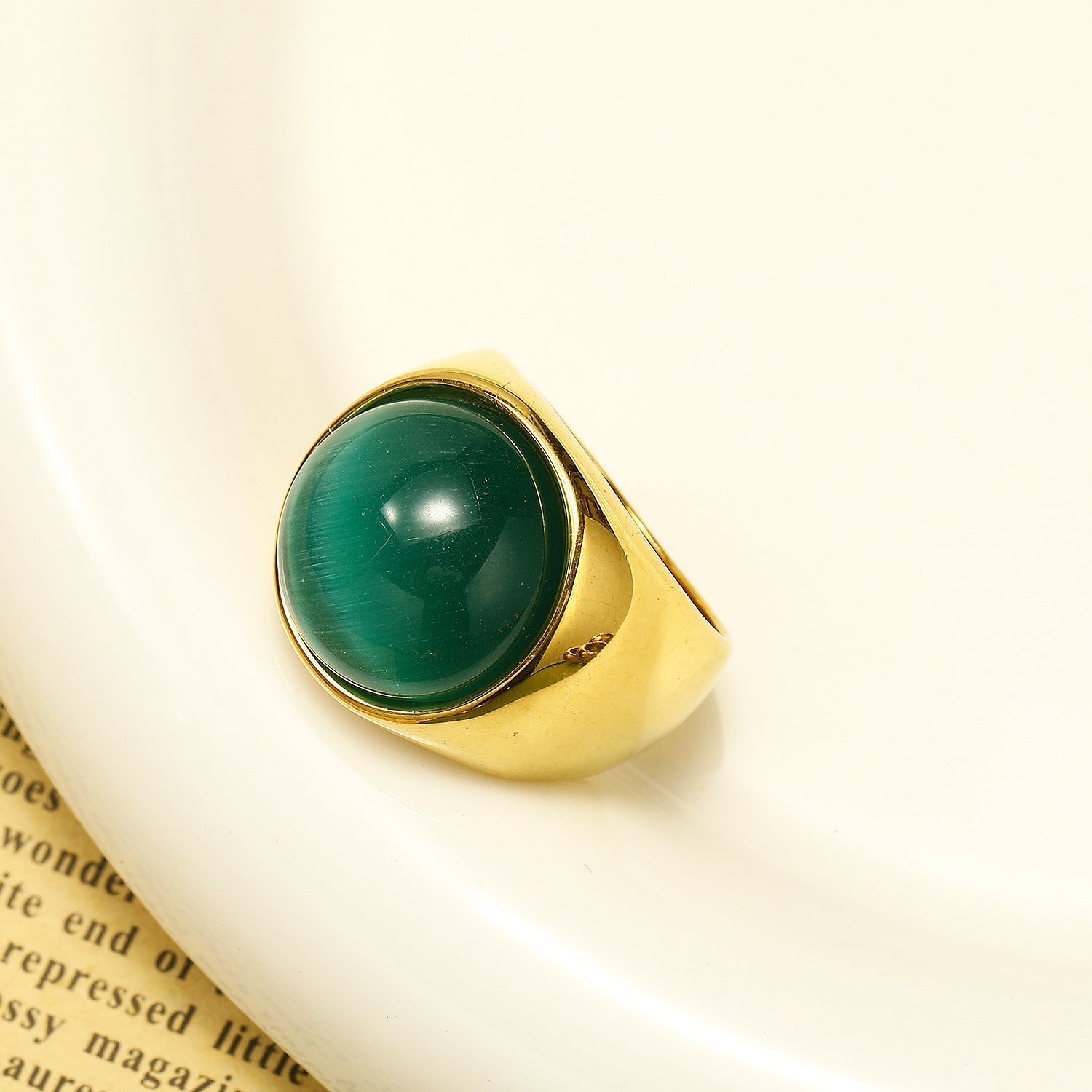 Large Cat's Eye - Gemstone Ring for Women