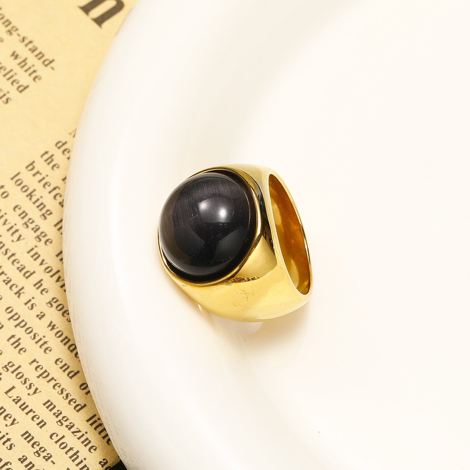 Large Cat's Eye - Gemstone Ring for Women
