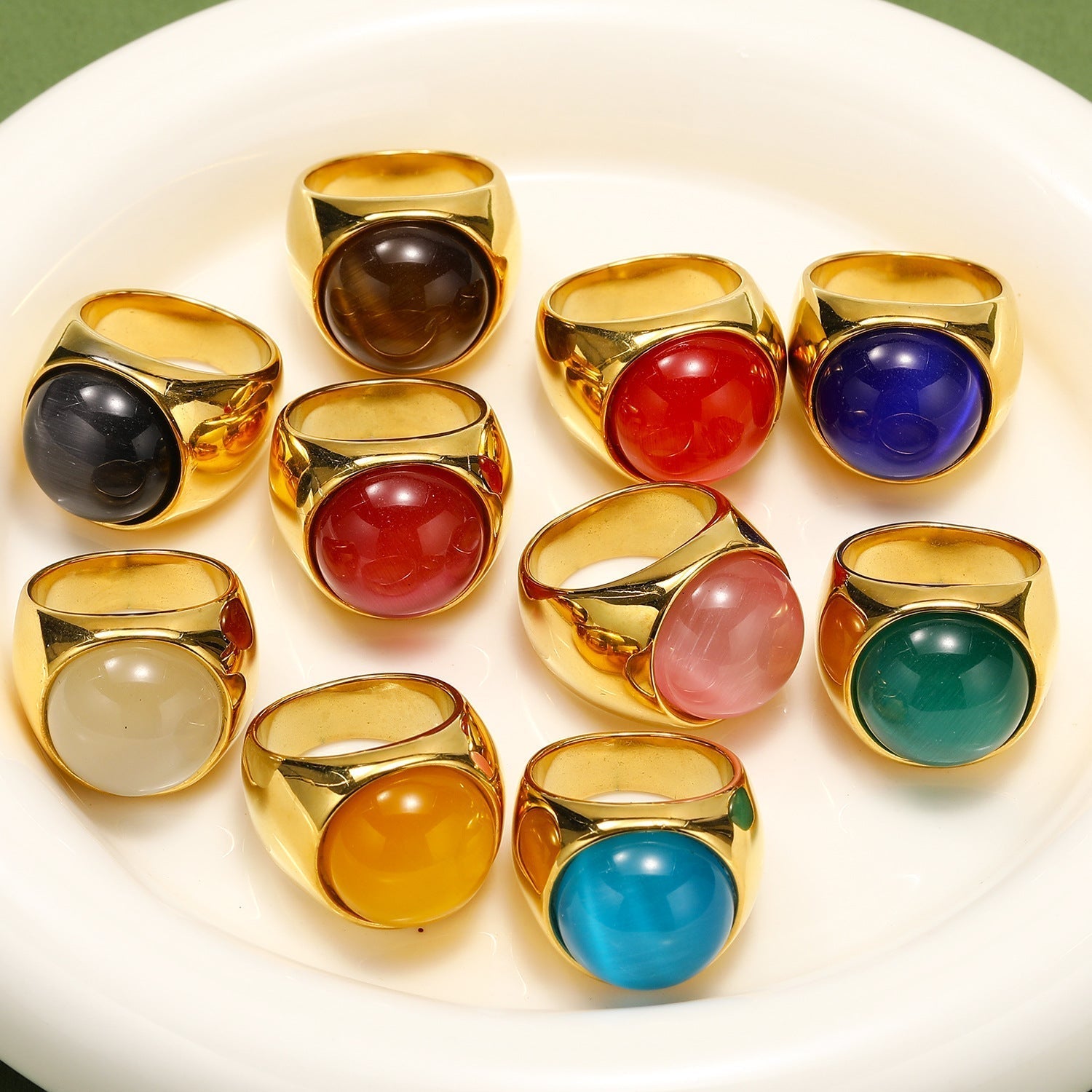 Large Cat's Eye - Gemstone Ring for Women