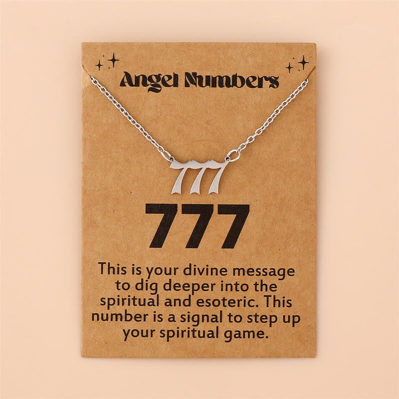 Celestia - Stainless Steel Angel Numbers Necklace for Women