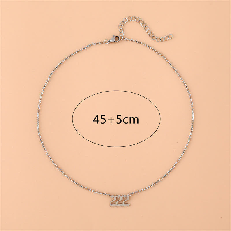 Celestia - Stainless Steel Angel Numbers Necklace for Women