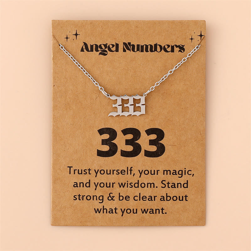 Celestia - Stainless Steel Angel Numbers Necklace for Women