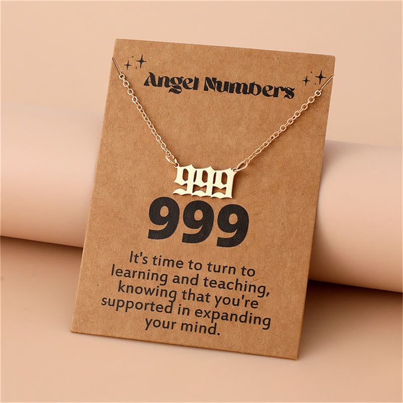 Celestia - Stainless Steel Angel Numbers Necklace for Women
