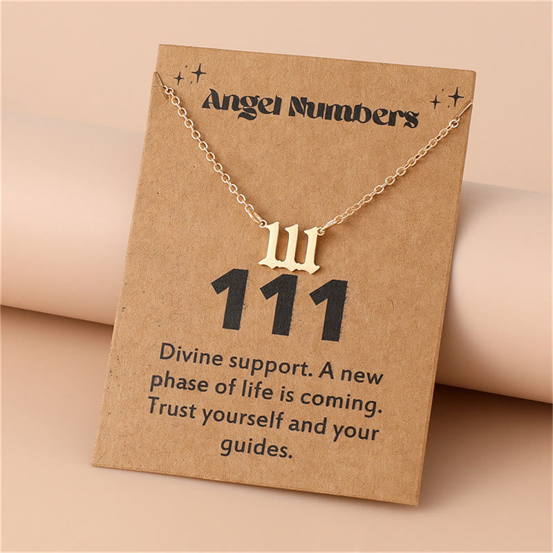 Celestia - Stainless Steel Angel Numbers Necklace for Women