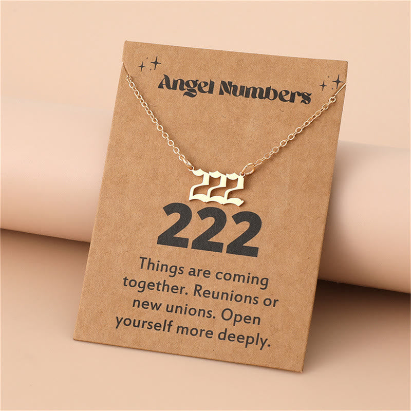 Celestia - Stainless Steel Angel Numbers Necklace for Women