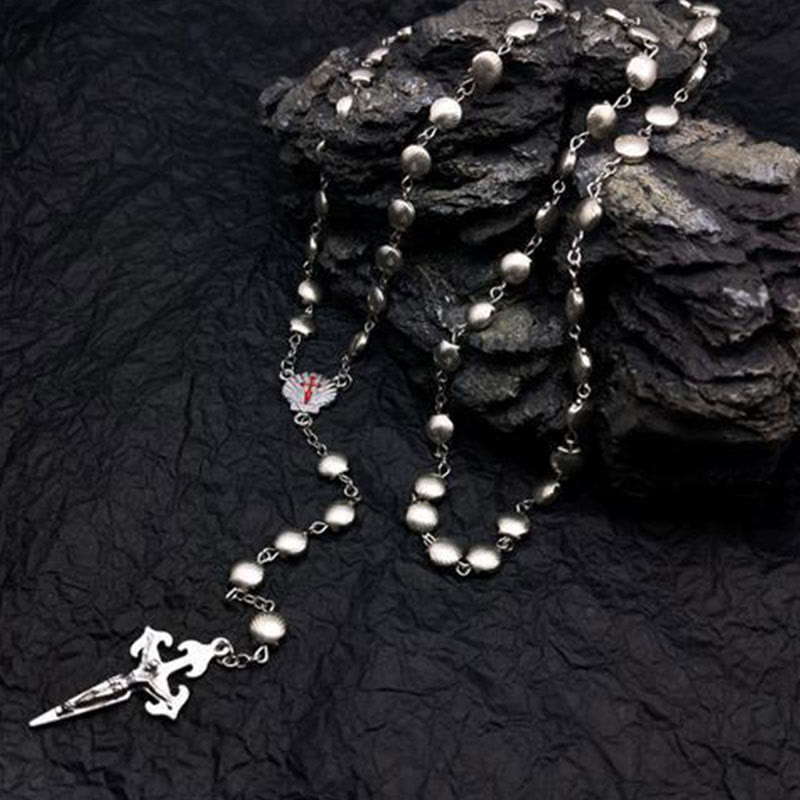 Elara - Heart Cat Eye Rosary Necklace for Women