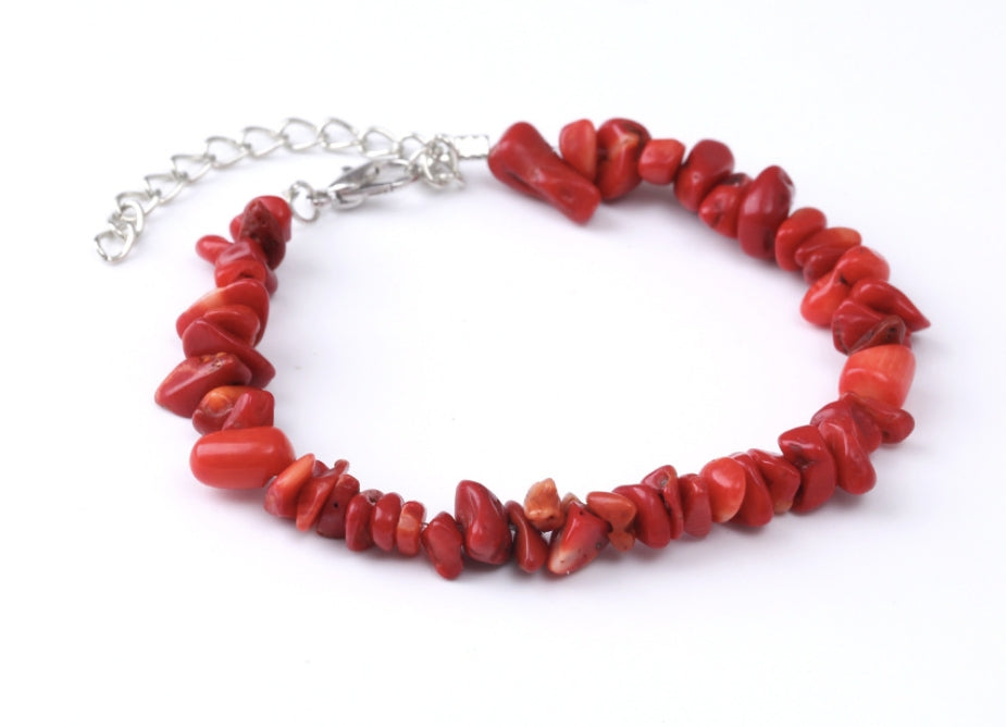 Red Coral - Beaded Bracelet for Women