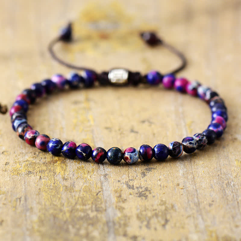 Aisha - Adjustable Braided Gemstone Bracelet for Women