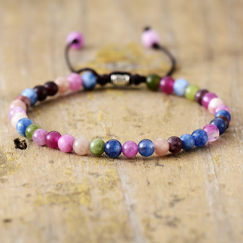 Aisha - Adjustable Braided Gemstone Bracelet for Women