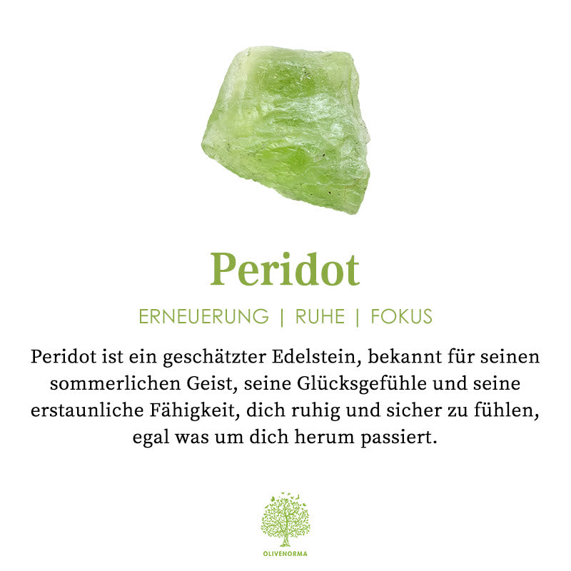 Selene - Natural Peridot & Zircon Ring for Women
