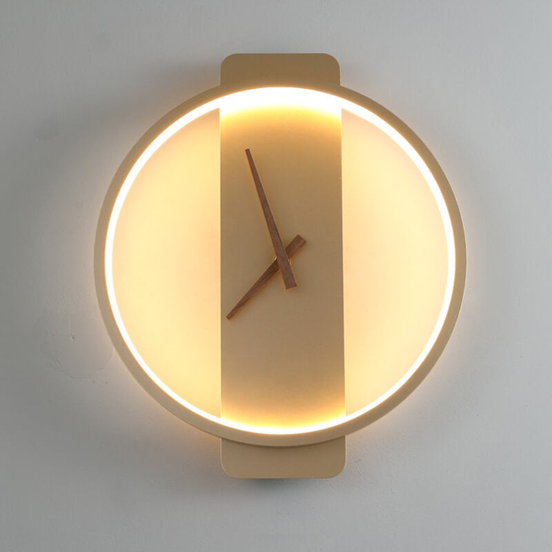 Clock-Shaped LED Wall Lamp - Modern Accent Light