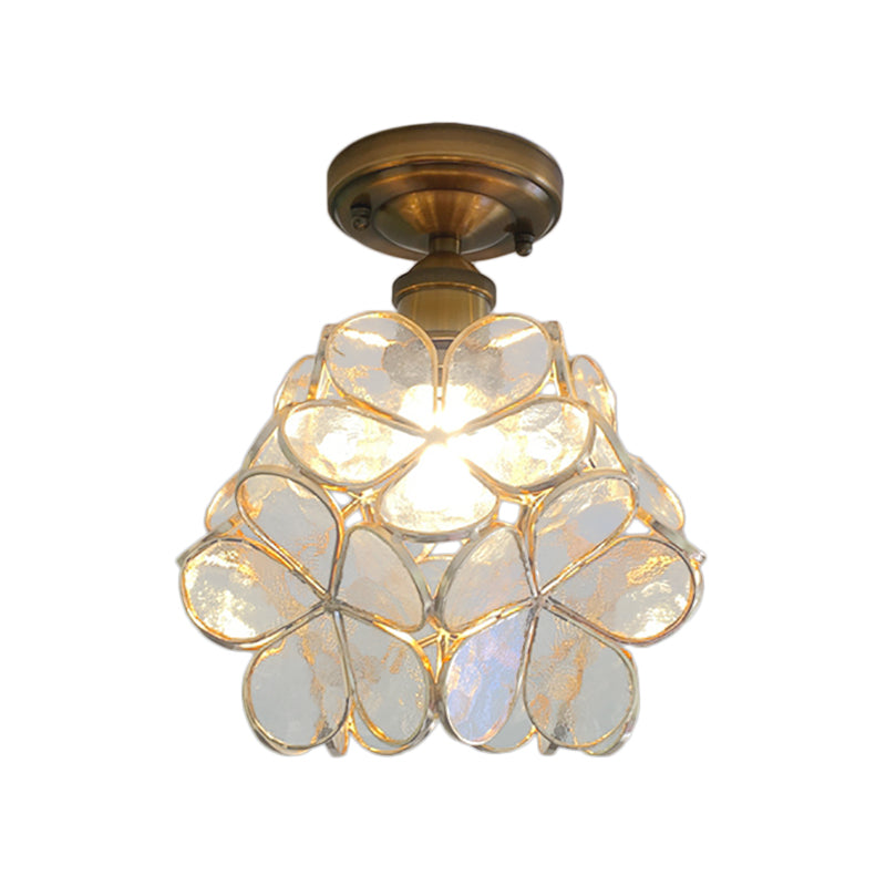 FloralGlow Tiffany Ceiling Lamp - Retro Stained Glass