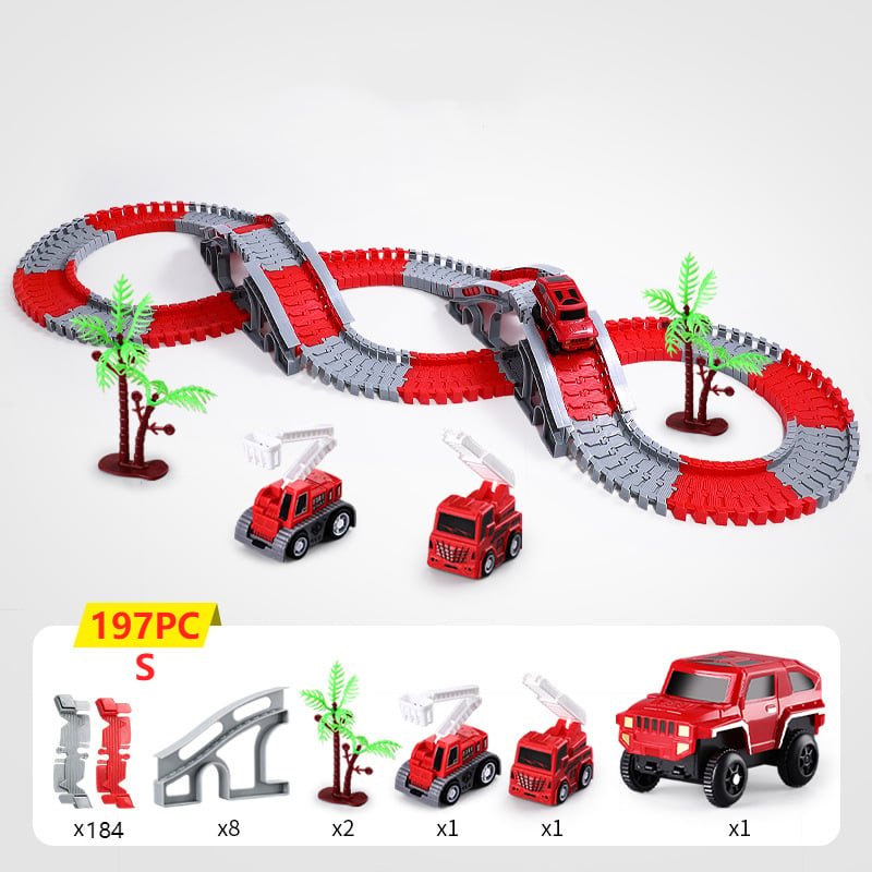 SpeedFlex Track - Flexible Race Track with LED Cars
