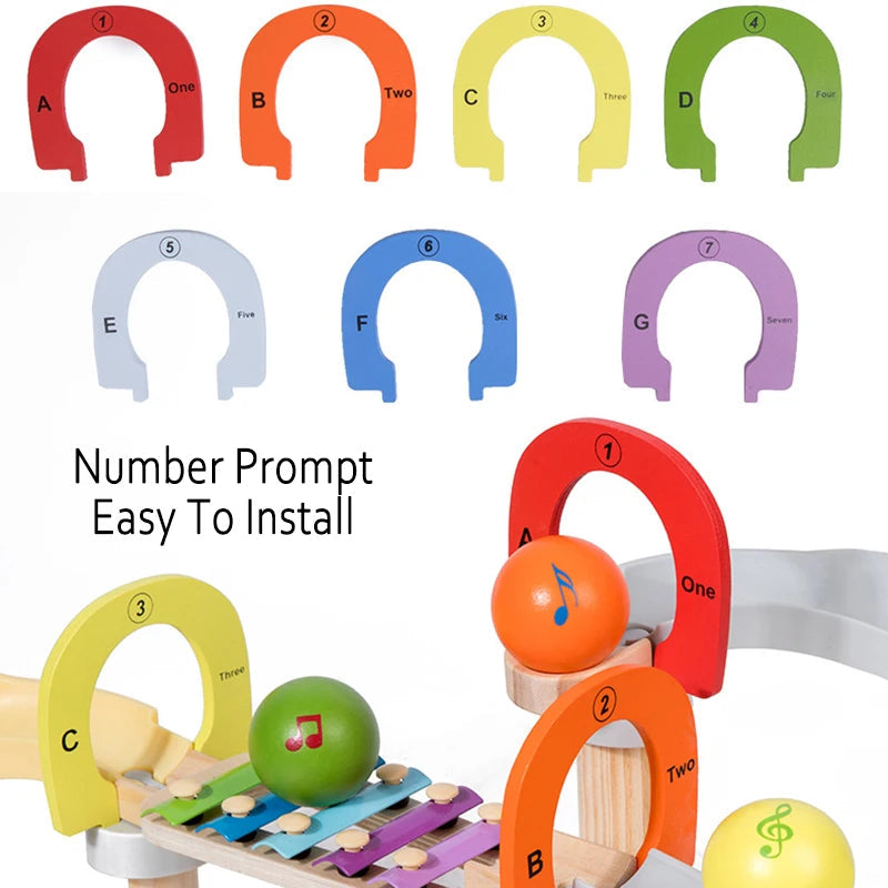 MusicBlocks Toy - Wooden Sensory Musical Blocks for Kids