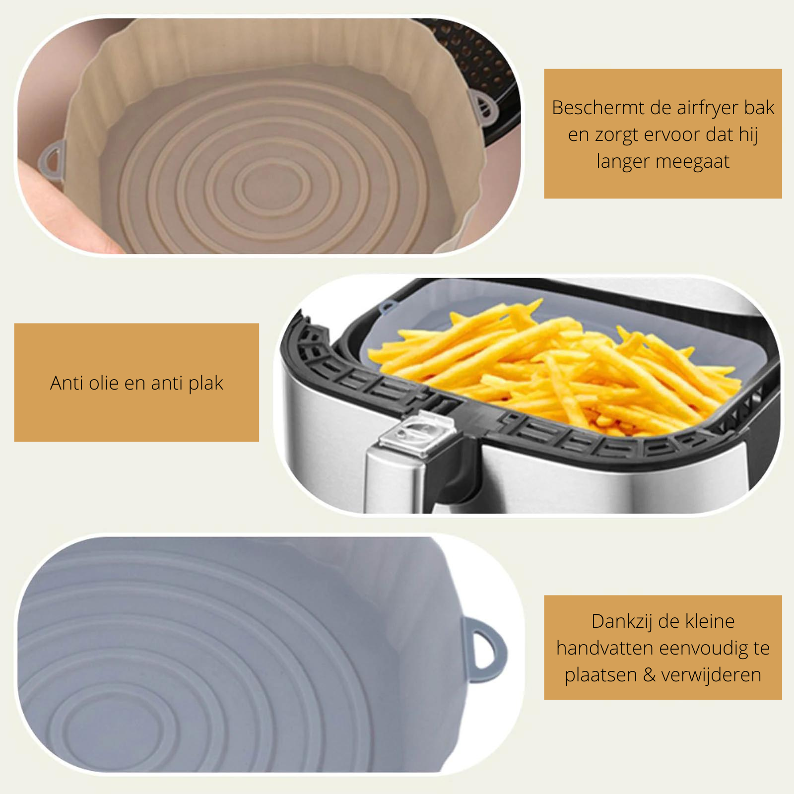 SiliconFry Tray - Reusable Dishwasher-Safe Air Fryer Liner