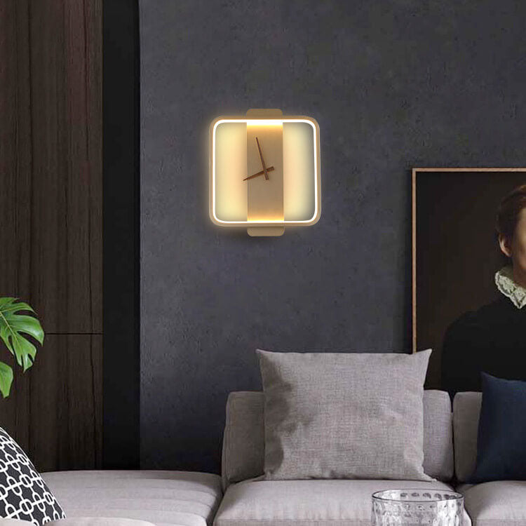 Clock-Shaped LED Wall Lamp - Modern Accent Light