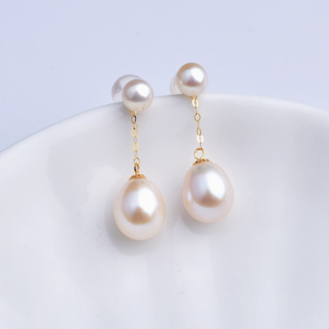 Isolde Pearl Earrings - Timeless Gold-Plated Pearl Jewelry
