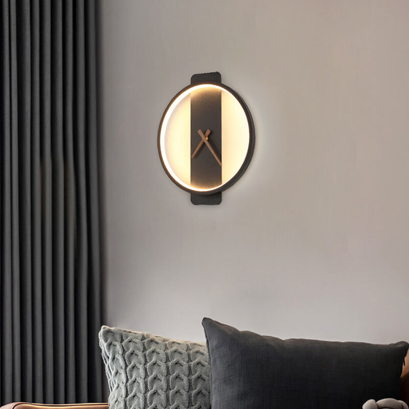 Clock-Shaped LED Wall Lamp - Modern Accent Light