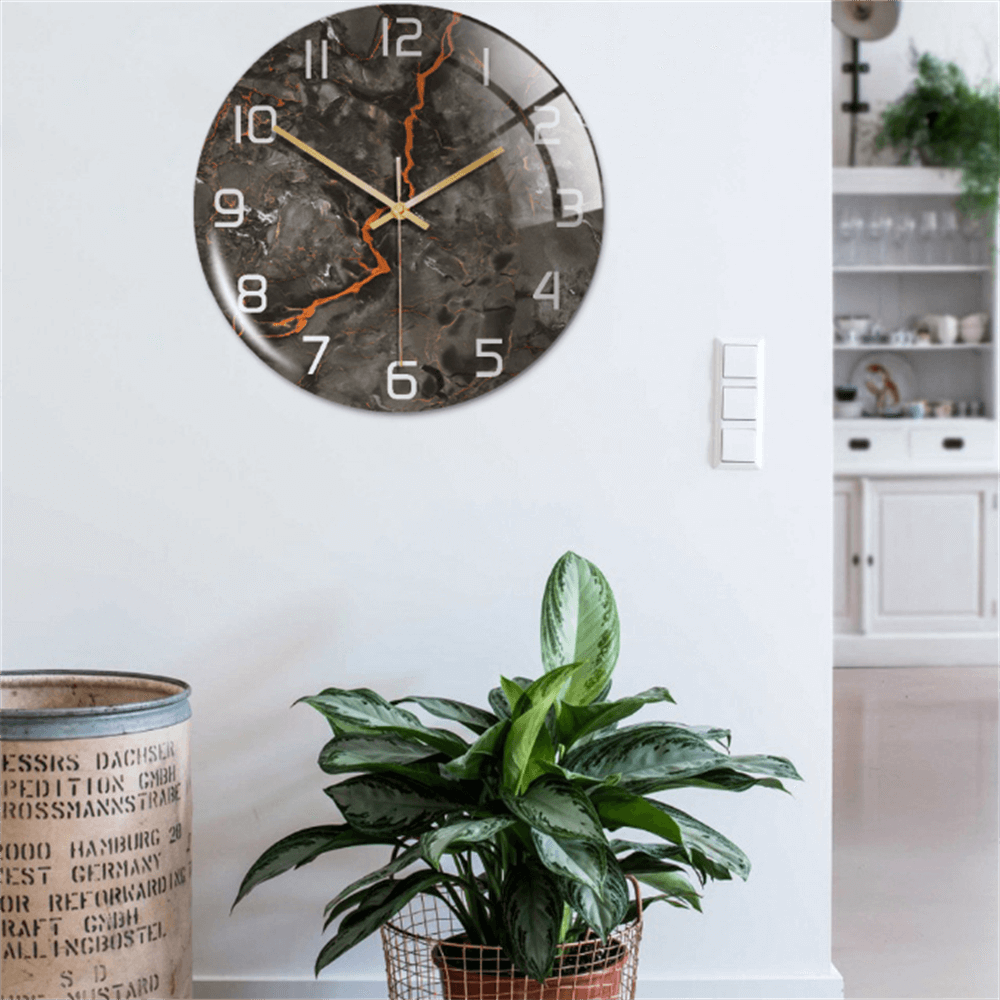 Marble Silent Wall Clock - Modern Stylish Decor