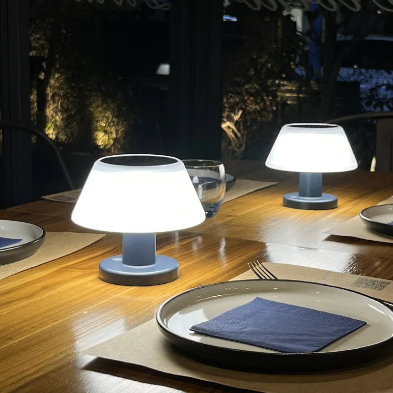 SolarGlow Solar Table Lamp - Cordless Outdoor Light