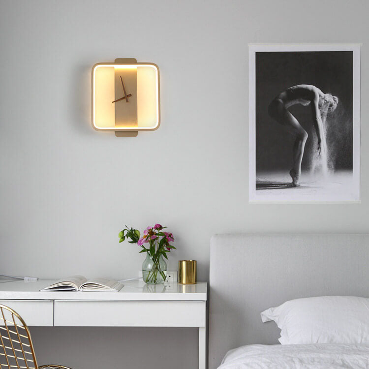 Clock-Shaped LED Wall Lamp - Modern Accent Light