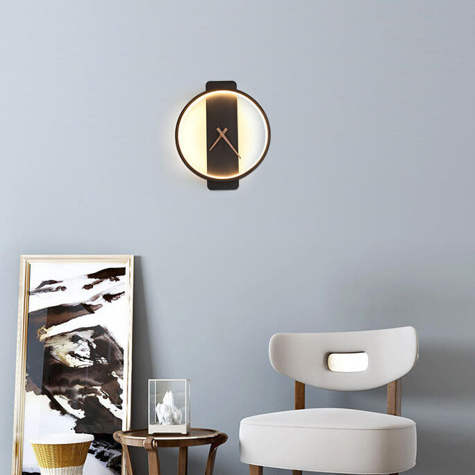 Clock-Shaped LED Wall Lamp - Modern Accent Light