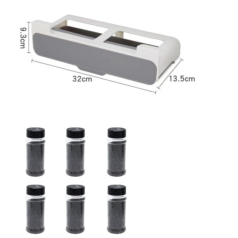 Slim Wall Spice Rack - Space-Saving Kitchen Organizer